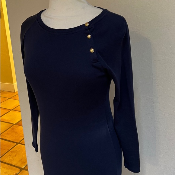 Lauren Ralph Lauren long sleeve blue dress - Picture 2 of 6